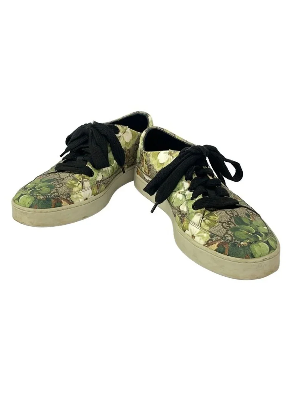Gucci Sneakers 8.5 Beige Black Multi GG Blue Muss Leather